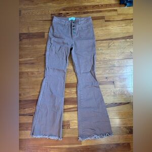 Brown Flared Pants